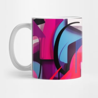 Splash of Rebellion: Embrace the Pink Graffiti Mug